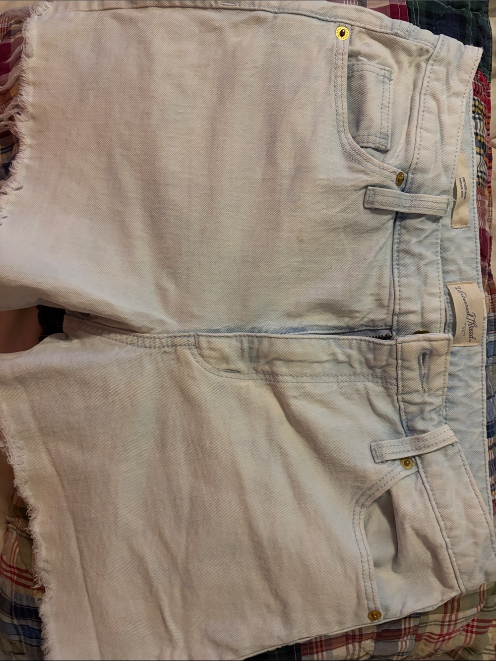 Universal Thread Light Wash Denim Cutoff Shorts - White